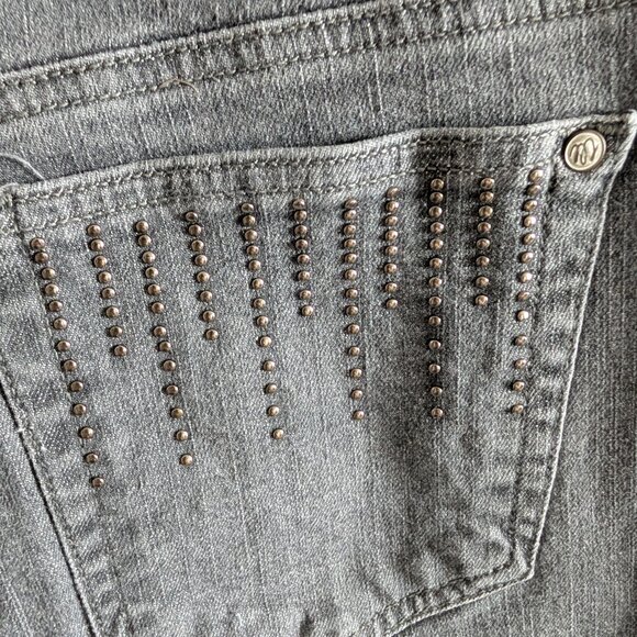 Miraclebody by Miraclesuit Shaping bootcut jeans Gray size 12 Embellished pocket - Picture 4 of 9